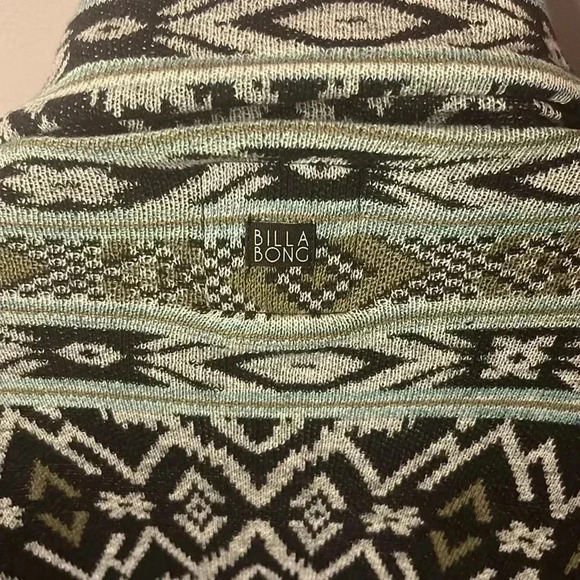 Billabong size small Aztec design sweater cardigan - Picture 3 of 5